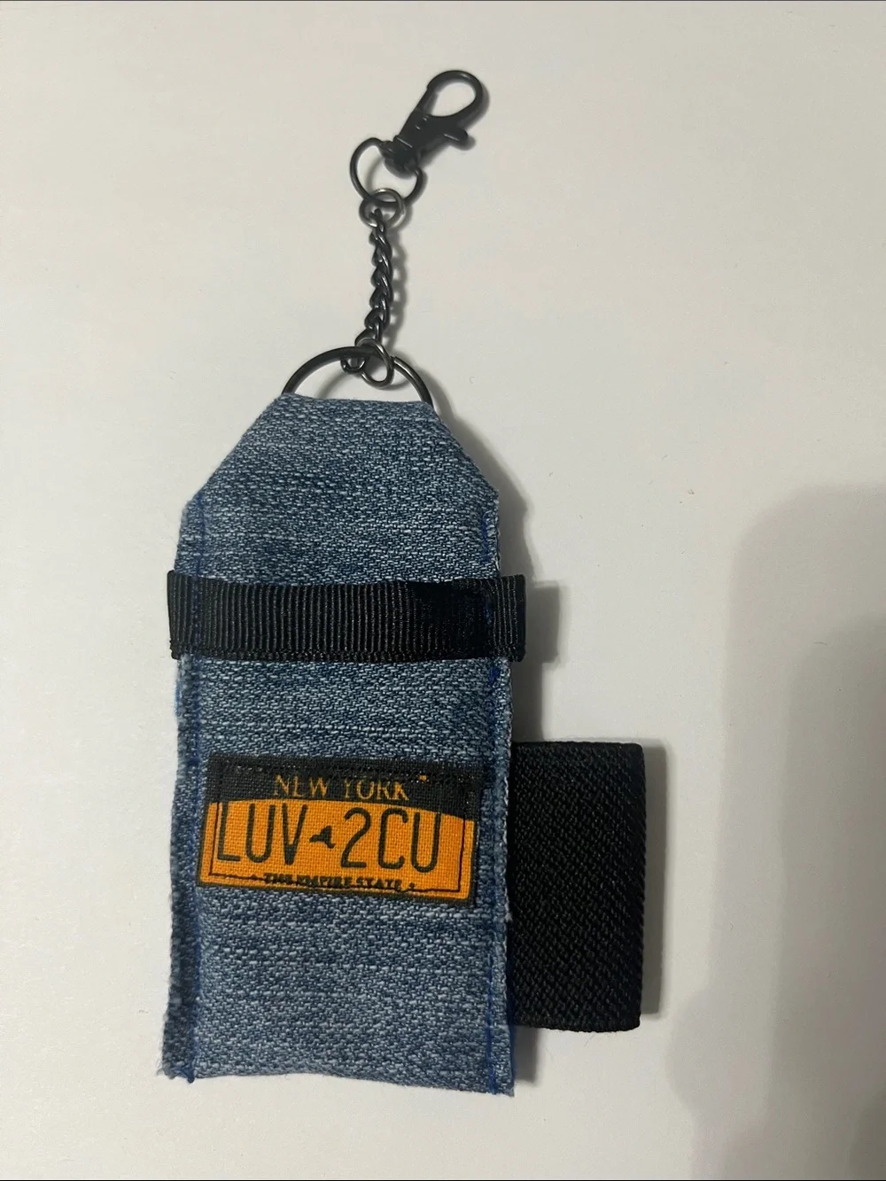 Gift Set Double Denim Lipstick Lip Balm Holder Keychain New York 2 pr Earrings